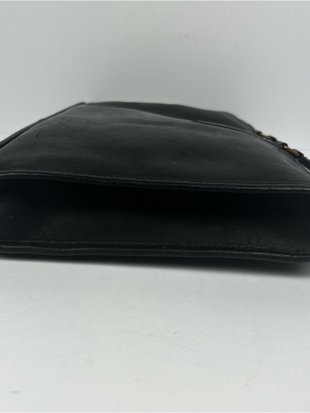 Vintage Coach Classic Black Leather Briefcase - Women’s Professional Work Bag - Picture 6 of 14